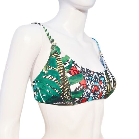 Christian Lacroix X Swiminista Bikini Top - Jardin Exoc’Chic Print (M) - Picture 1 of 12